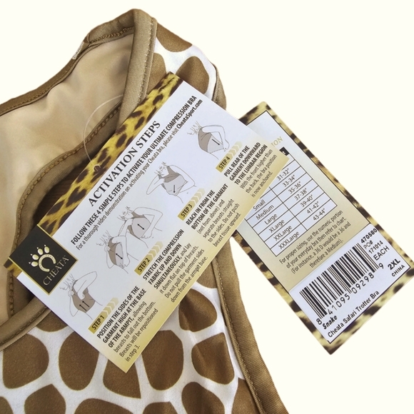 Cheata Equestrian Safari Trotter Bra Ultimate Compression NWT Snake Multi XXS - Picture 4 of 7